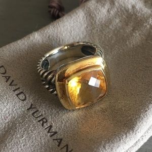 David Yurman ring citrine SS / yellow gold